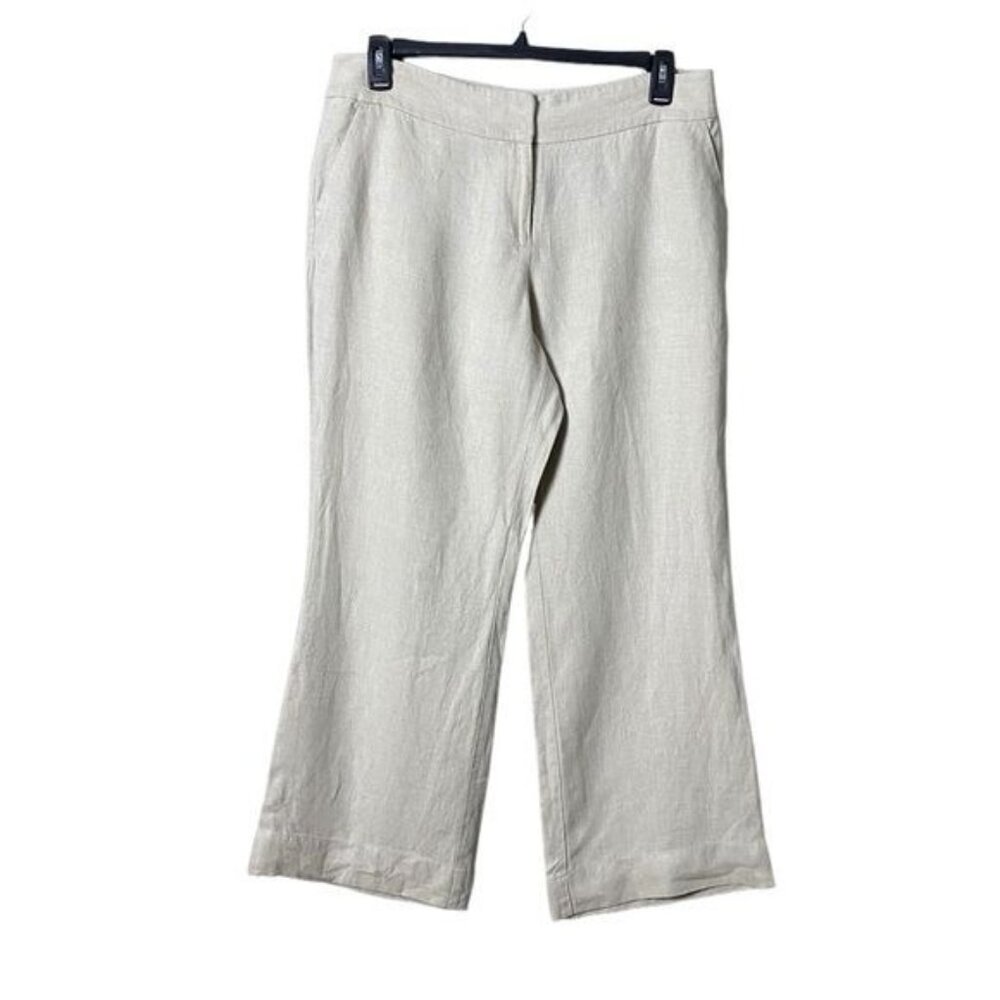 Loft Linen Women’s Julie Pants Size 12 Wide Leg Beachy Lagenlook Oversized Boho